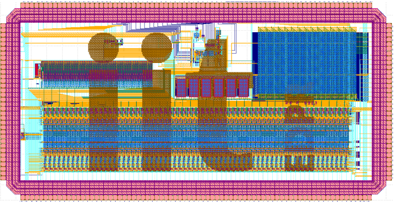 Tactile transduction array chip layout.